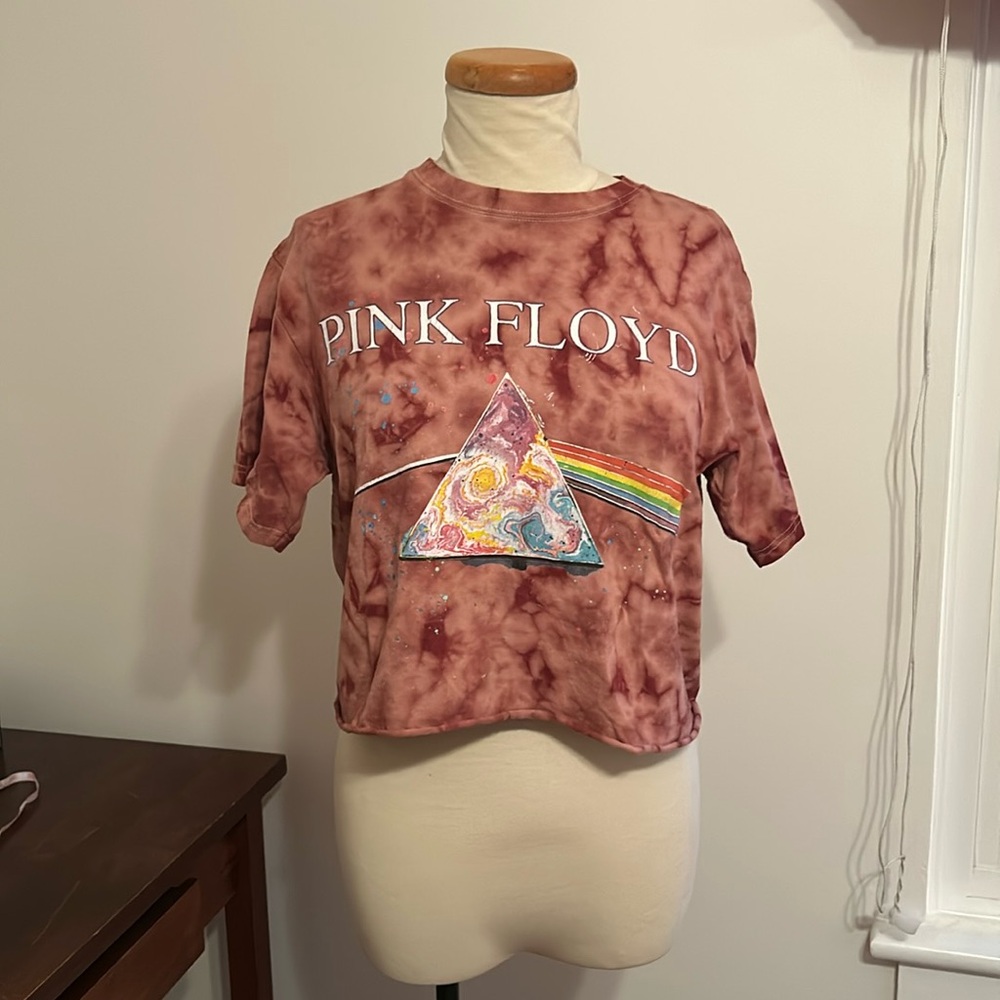 Pink Floyd tie-dye crop top
